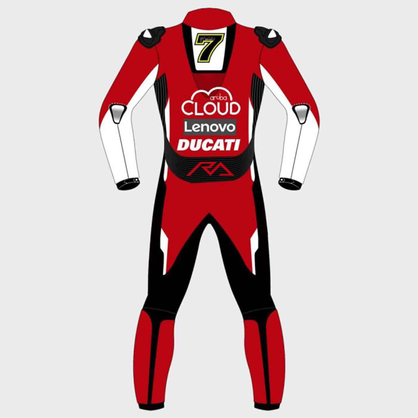 Chaz Davies Ducati Aruba it Motorbike Suit 2020 Back