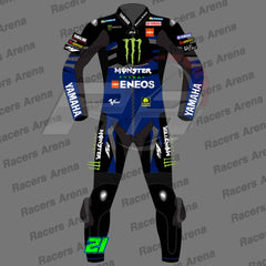 Franco Morbidelli Monster Energy MotoGP 2023 Motorcycle Leather Race Suit Front