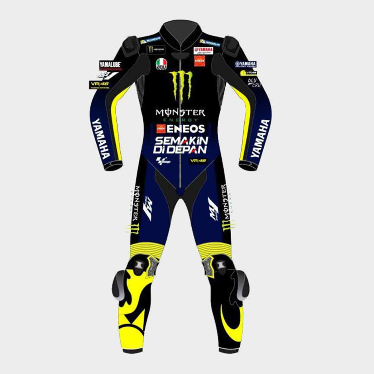 Yamaha Valentino Rossi Motorcycle suit 2019 Front