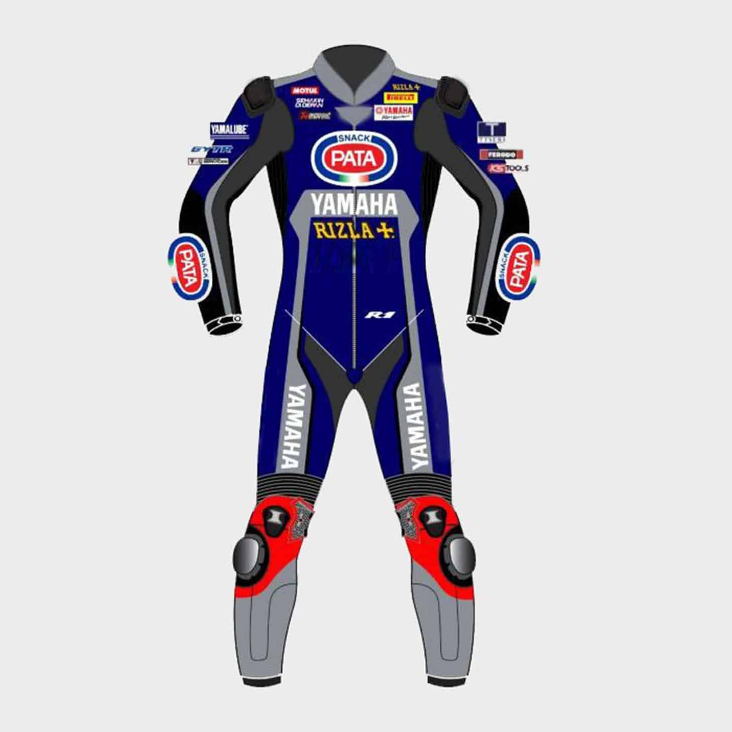 Pata Yamaha Motorcycle Leather Suit 2020 Back